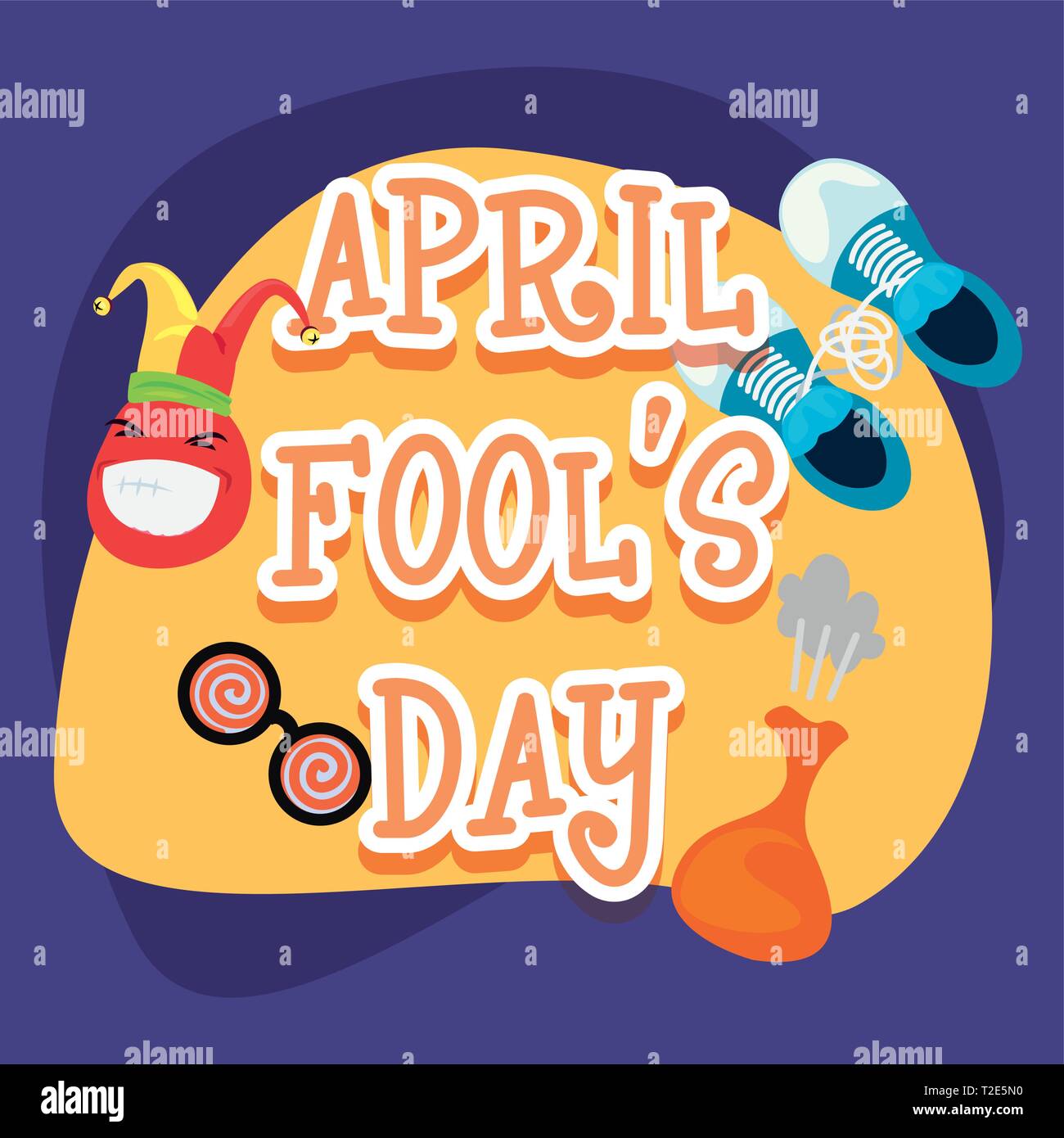 April Fools Lettering april fools day lettering celebration vector illustration Stock Vector ...