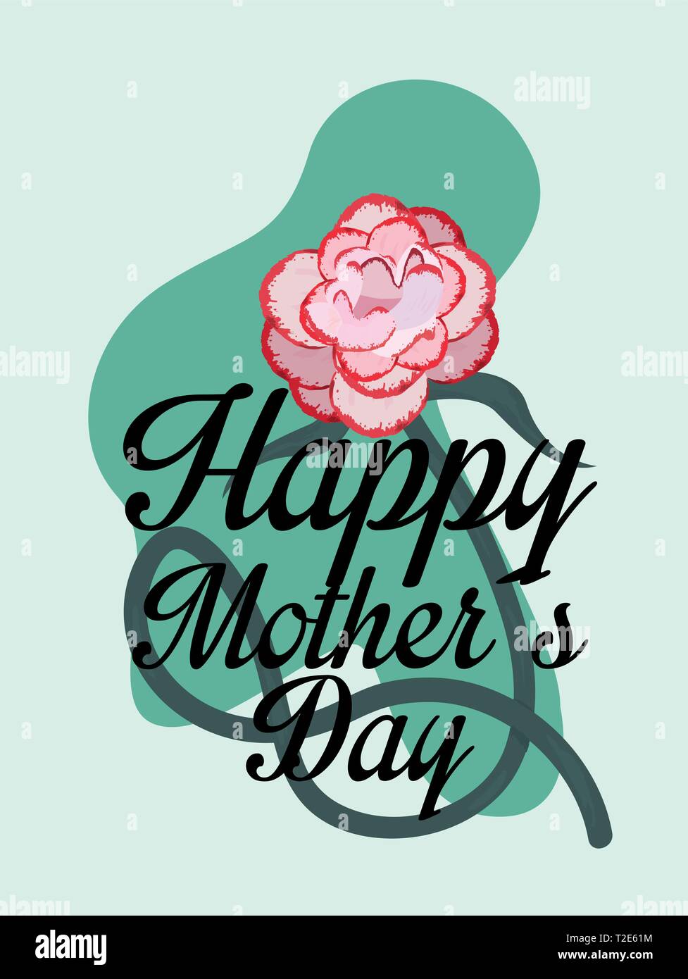 happy mothers day flowers celebration vector illustration Stock Vector ...