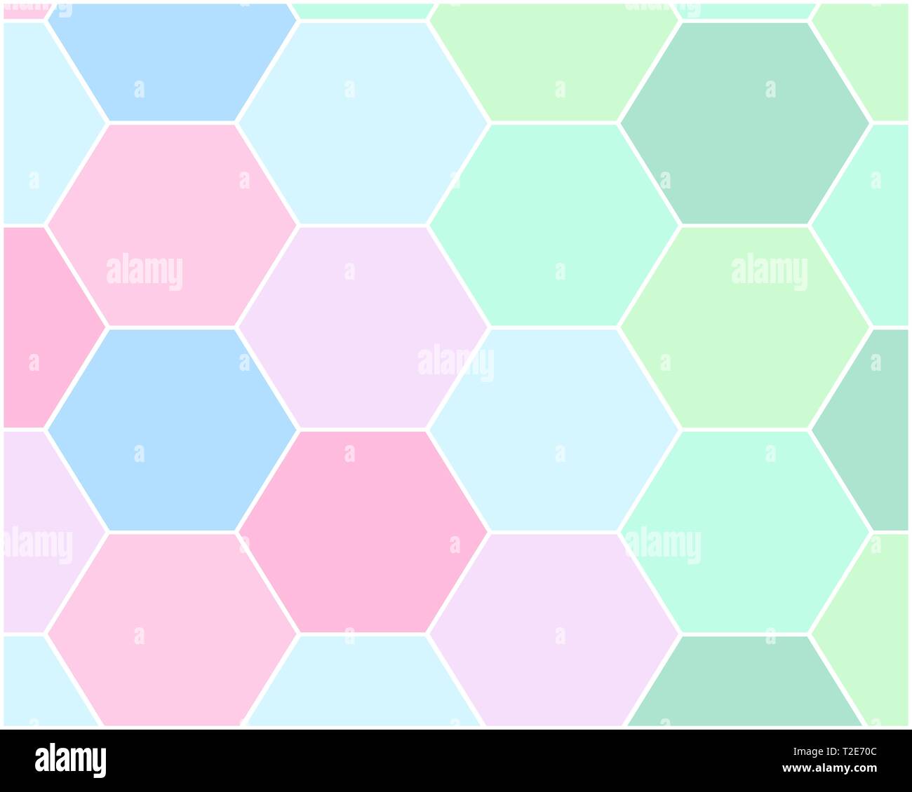 green pink hexagons multi colored modern pattern mozaic, grid Stock Vector
