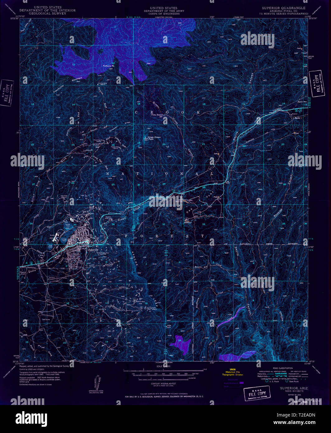 Superior arizona map hires stock photography and images Alamy