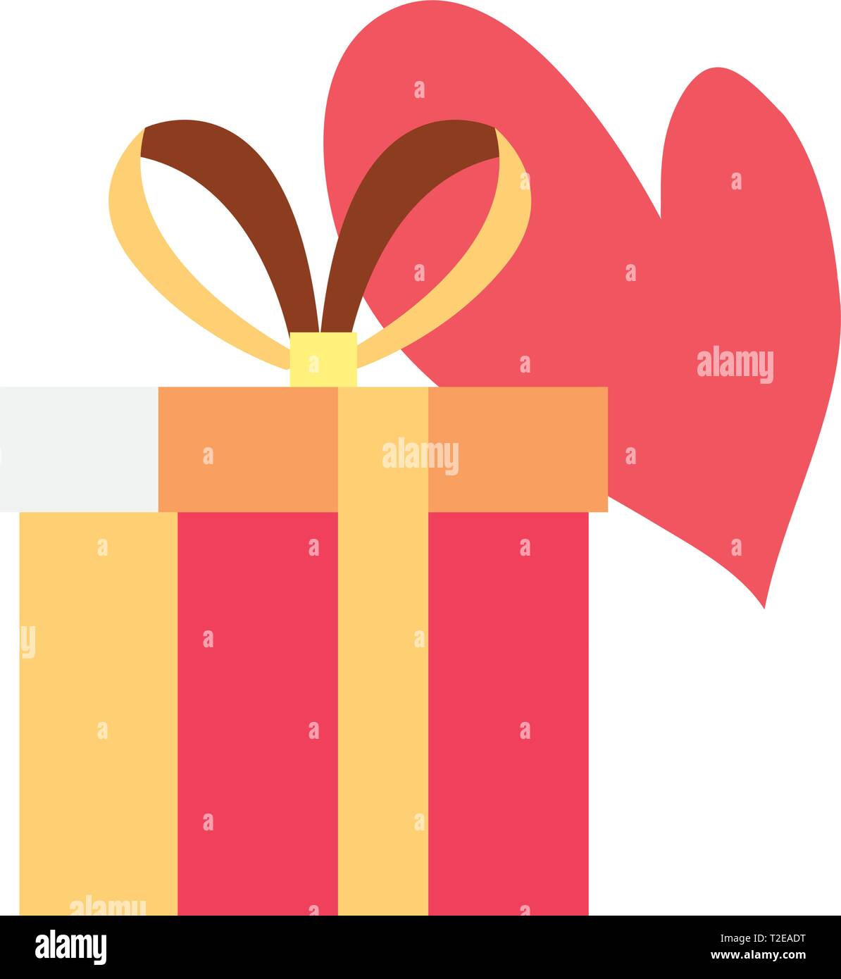 gift box love heart romantic vector illustration Stock Vector Image