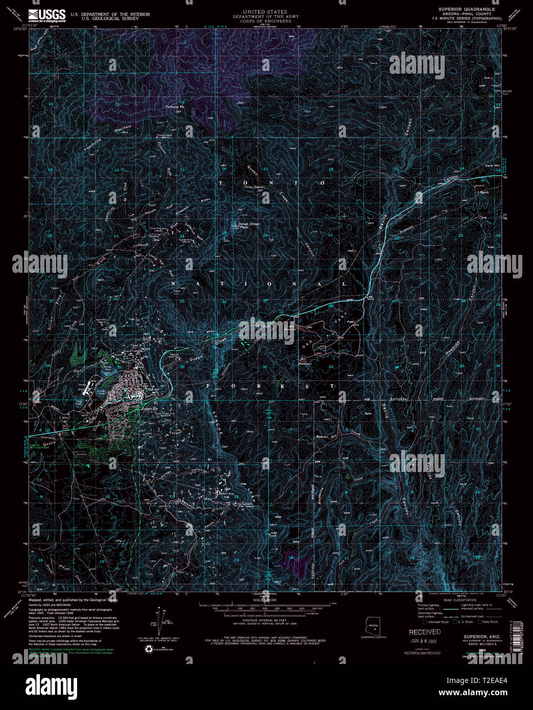 Superior arizona map hires stock photography and images Alamy