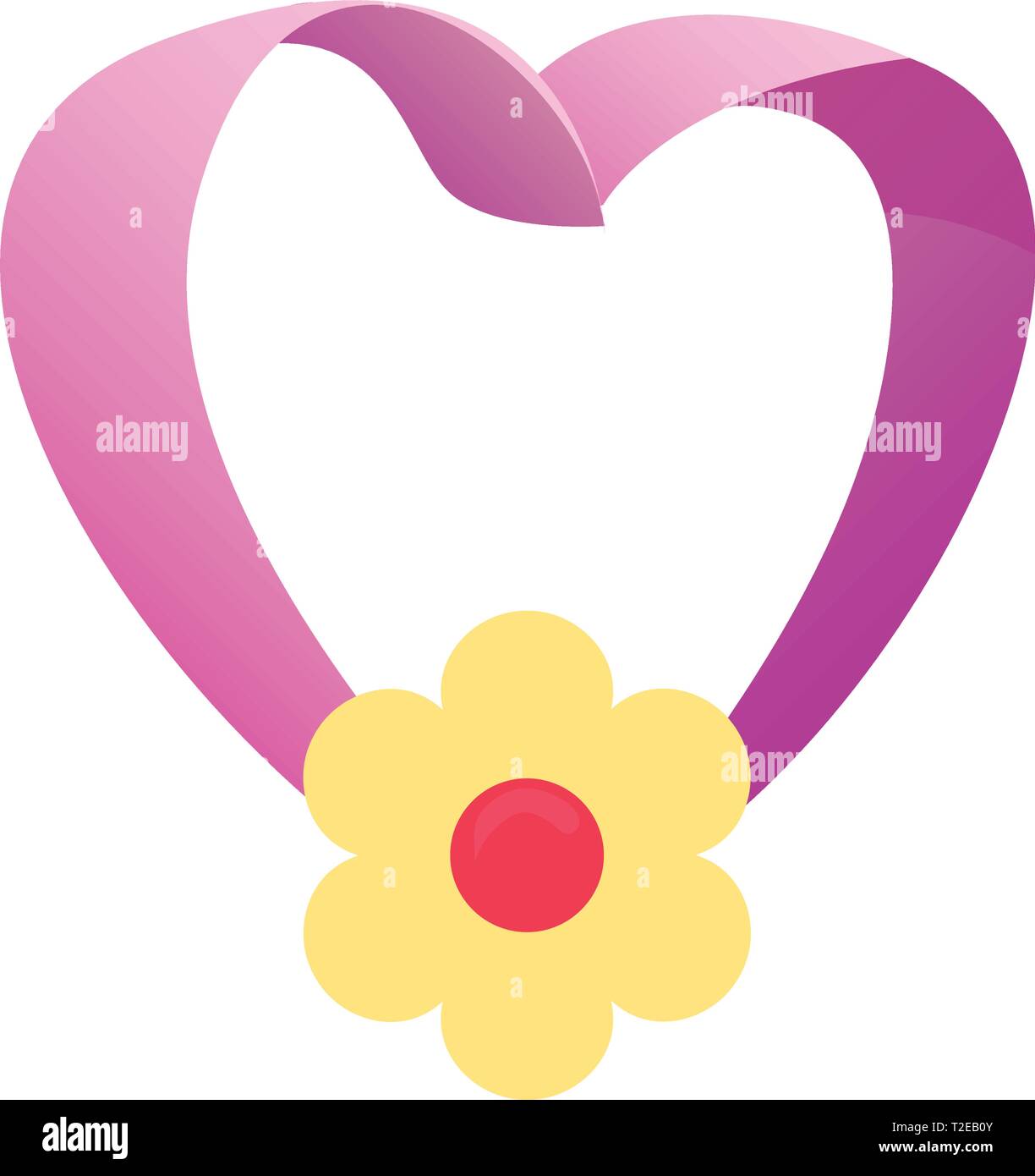love romantic heart flower decoration vector illustration Stock Vector ...
