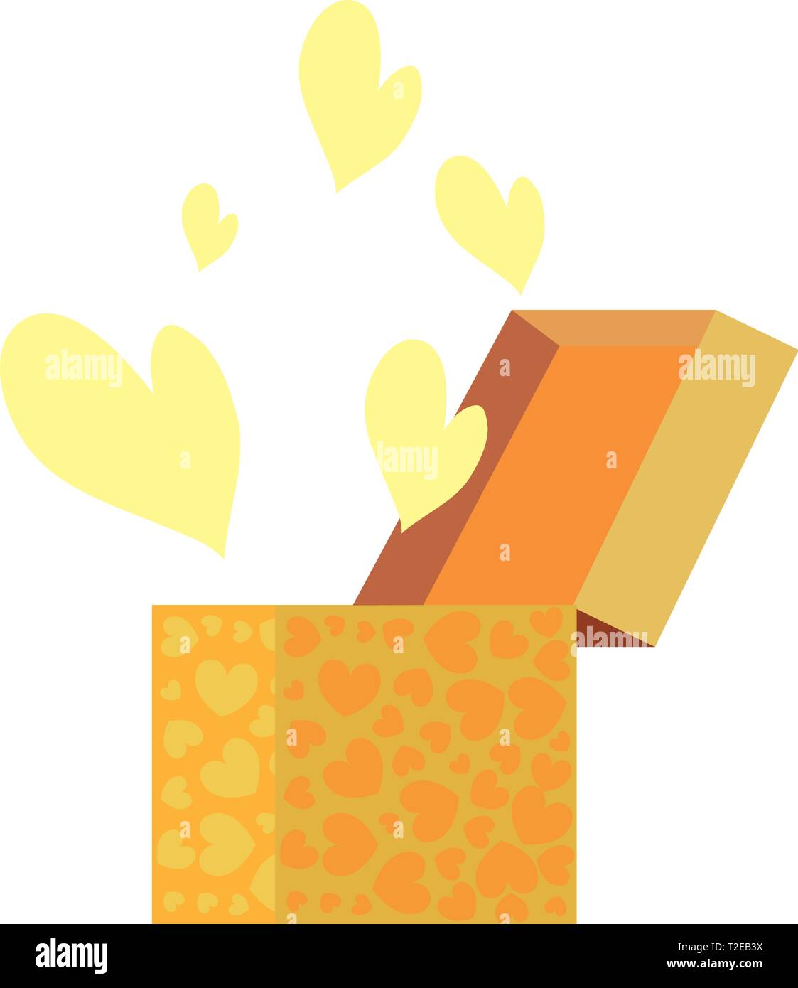 gift box love heart romantic vector illustration Stock Vector Image