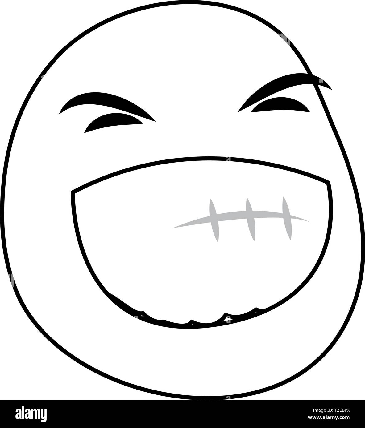 funny emoji face on white background vector illustration Stock Vector Image  & Art - Alamy