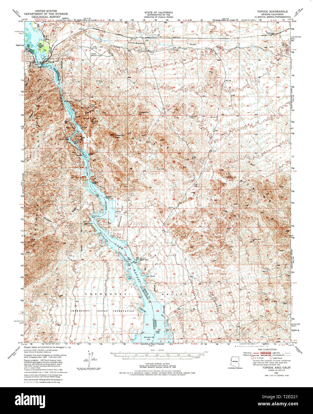 Topock arizona map hires stock photography and images Alamy