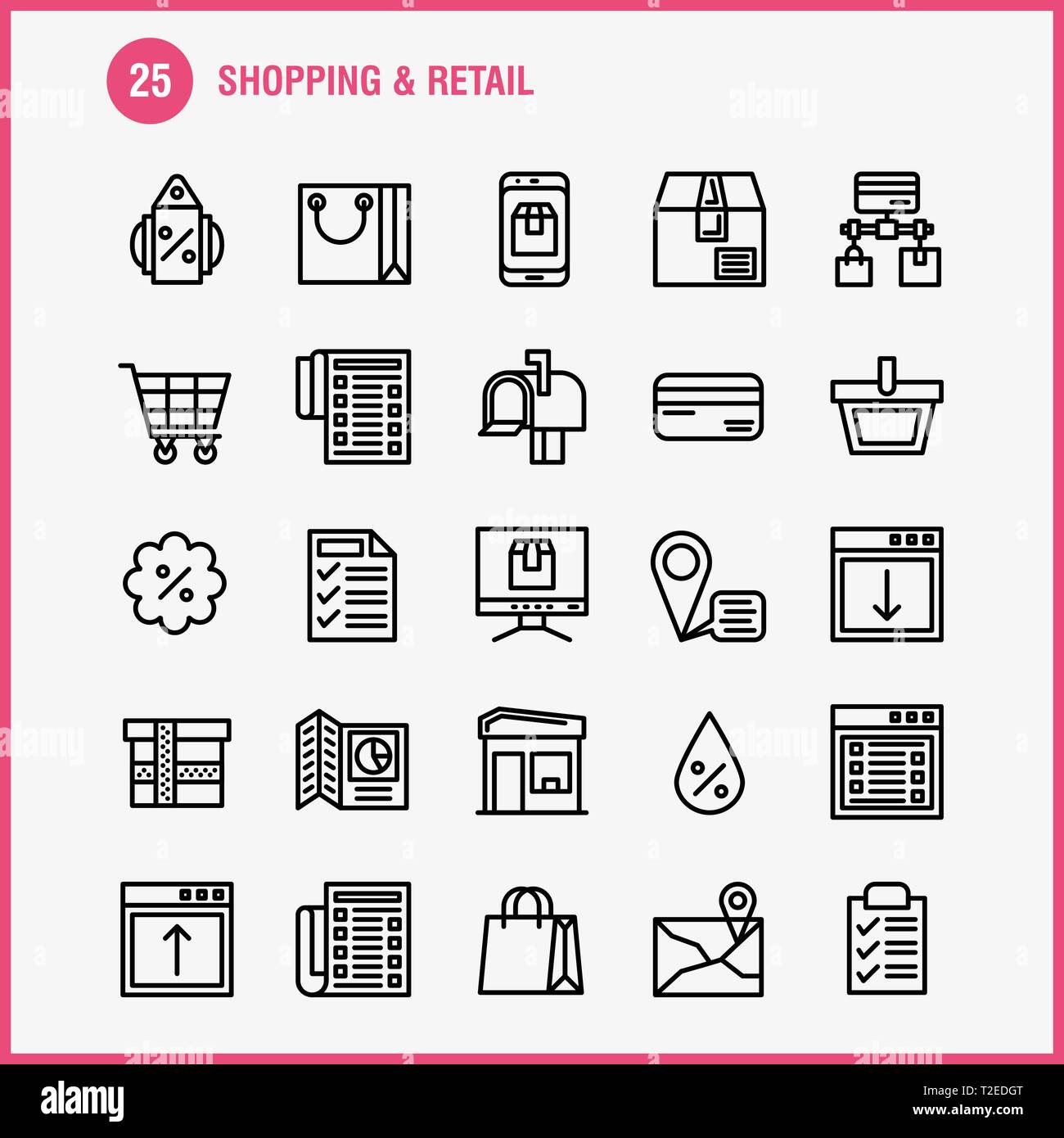 Shopping Line Icon Pack For Designers And Developers. Icons Of Location ...