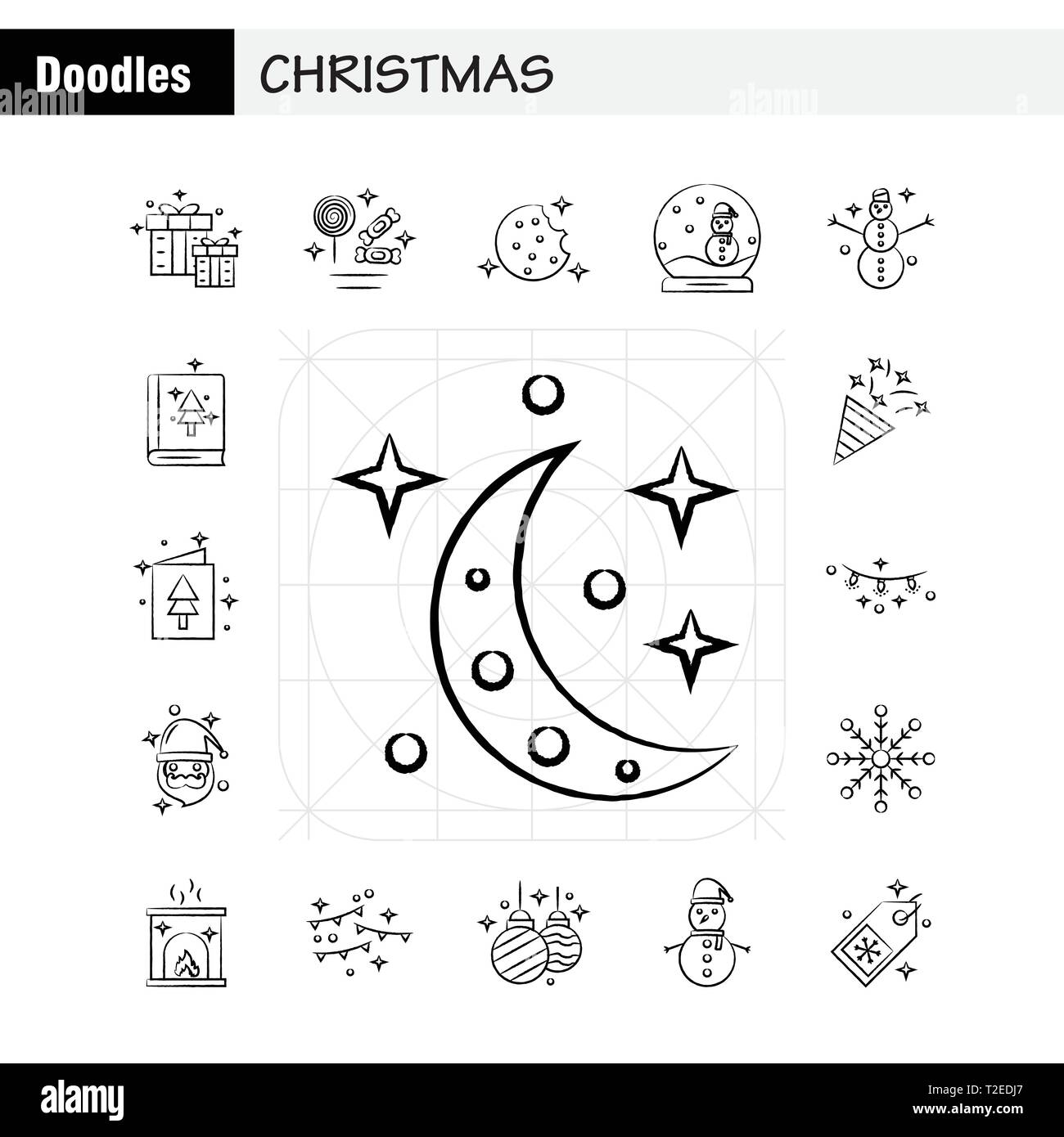Christmas Hand Drawn Icons Set For Infographics, Mobile UX/UI Kit And ...