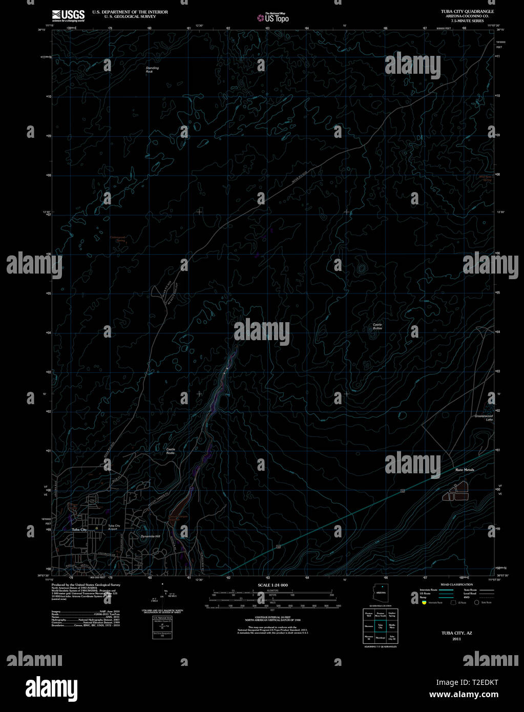 Tuba city arizona map hires stock photography and images Alamy