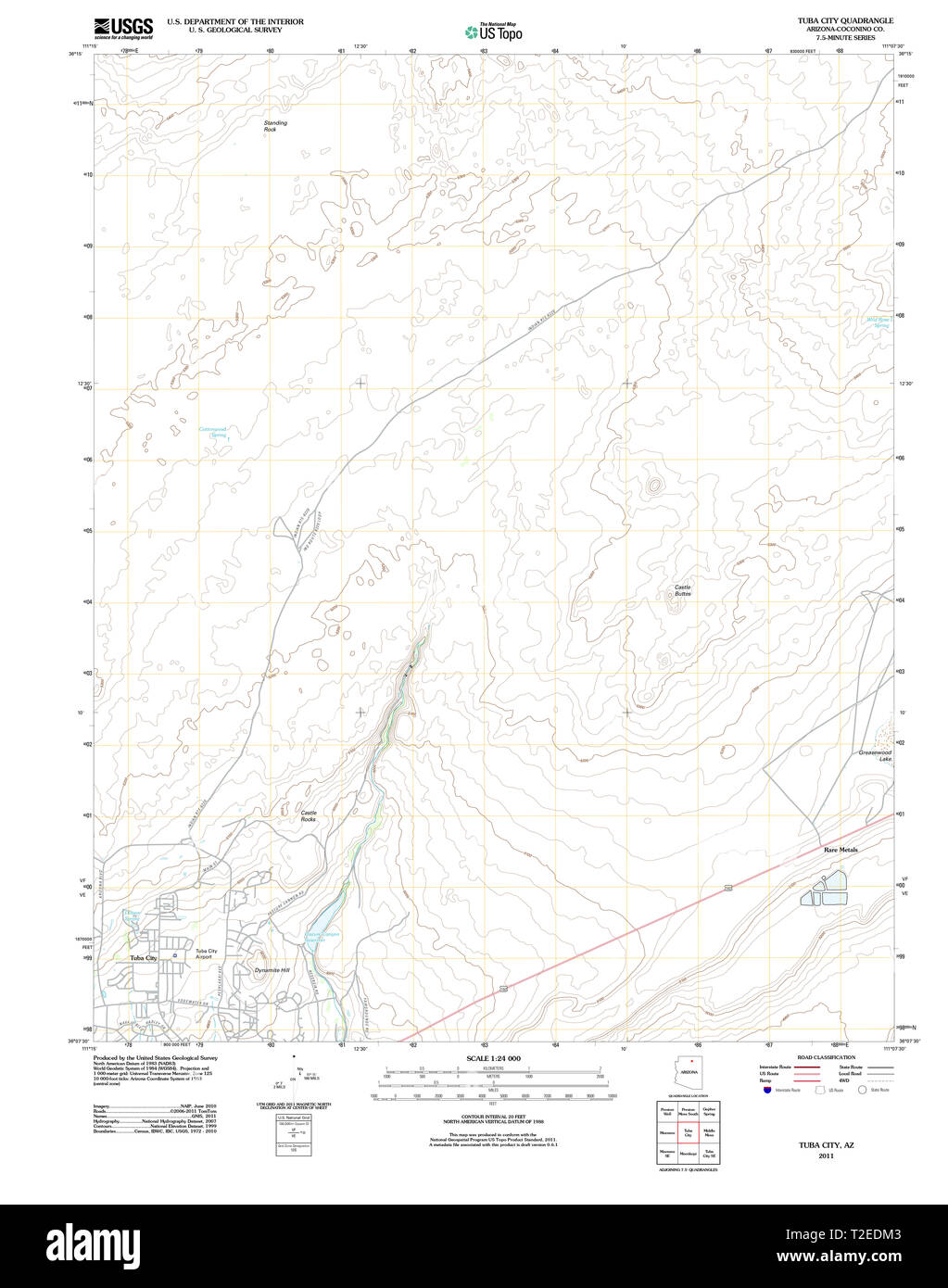 Tuba city arizona map hires stock photography and images Alamy