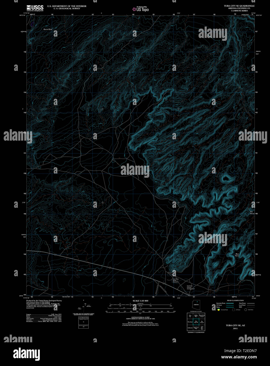 Tuba city arizona map hires stock photography and images Alamy