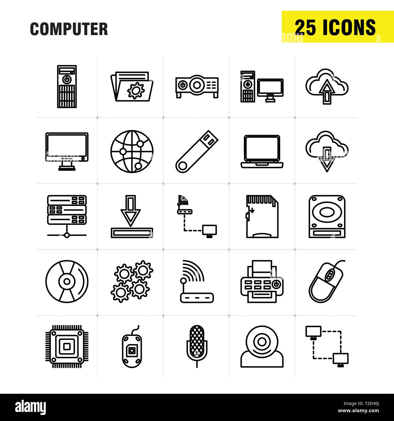 Mobile App Line Icons Set For Infographics, Mobile UX/UI Kit And Print  Design. Include: Microphone, Mic, Recording, Media, Share, Connectivity,  Butto Stock Vector Image & Art - Alamy