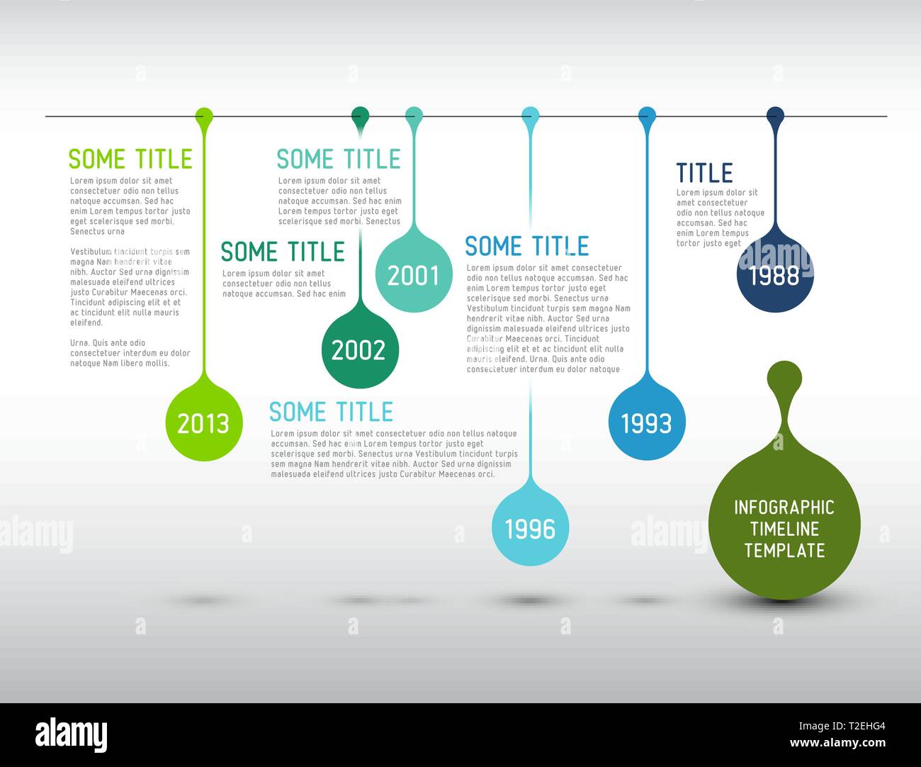 Colorful Vector Infographic timeline report template with drops Stock ...