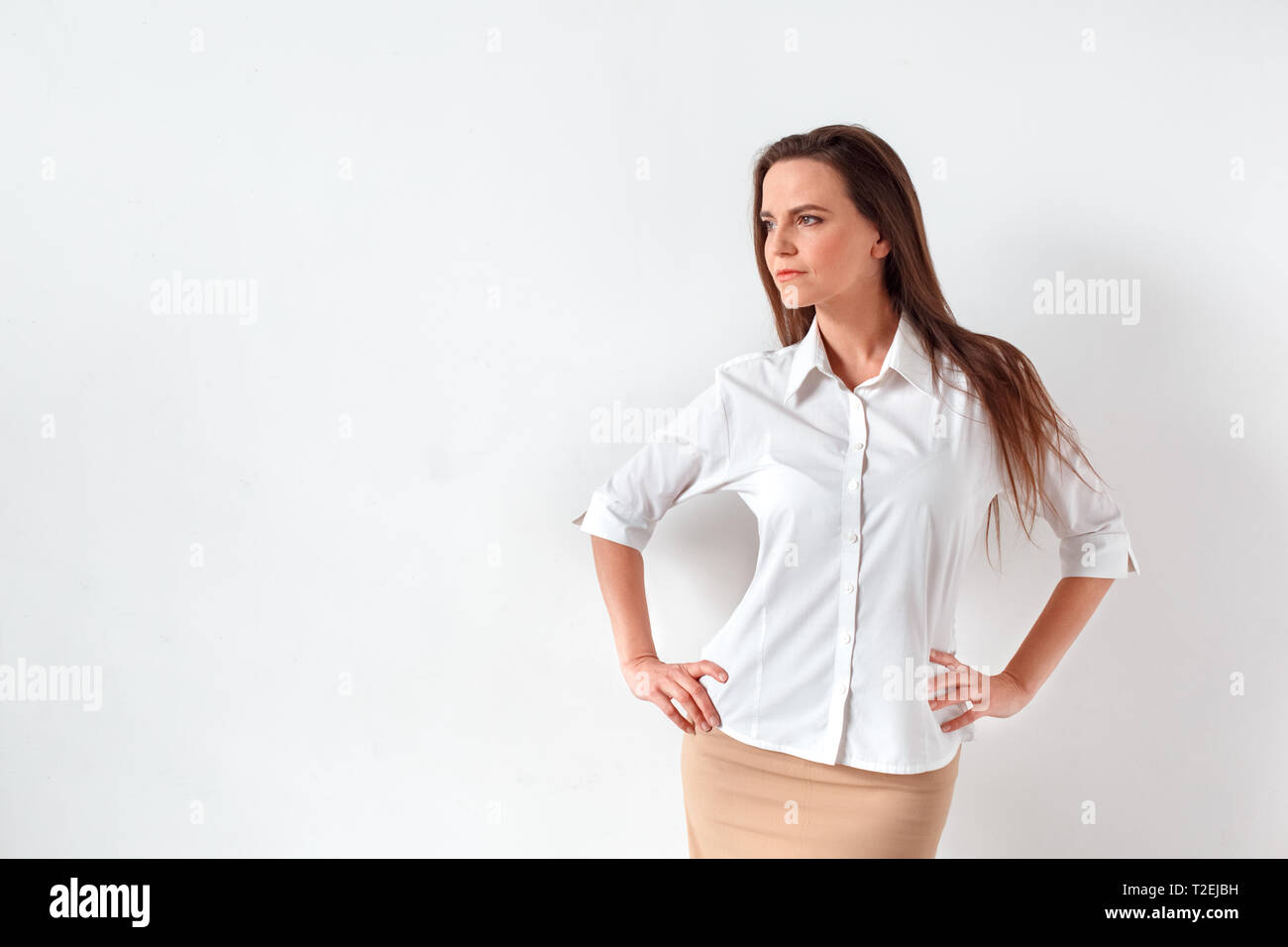 Attractive mature woman posing hi-res stock photography and images - Alamy