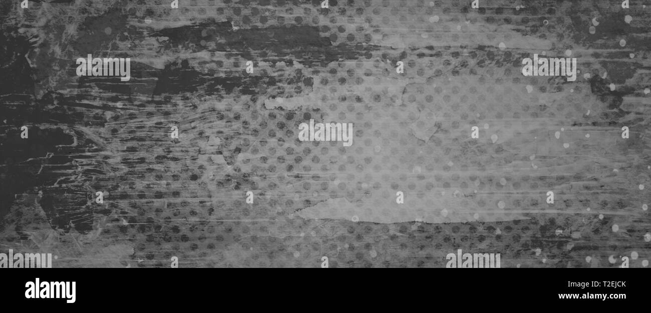 dark black gray and white grunge background with thick paint smears or