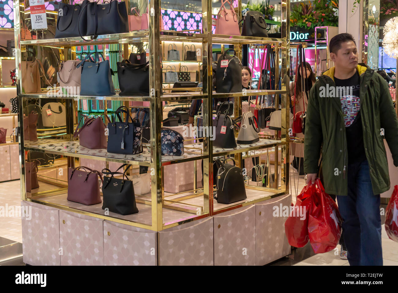 Kate Spade handbags in Macy's Herald Square department store in New York on  Sunday, March 24, 2019. (Â© Richard B. Levine Stock Photo - Alamy
