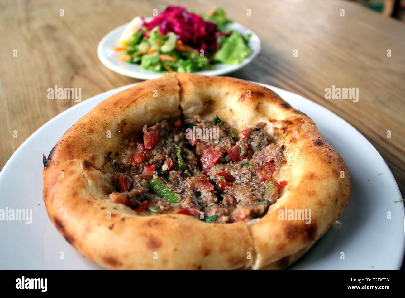 Cantik Pide, Local food in Bursa, Turkey Stock Photo