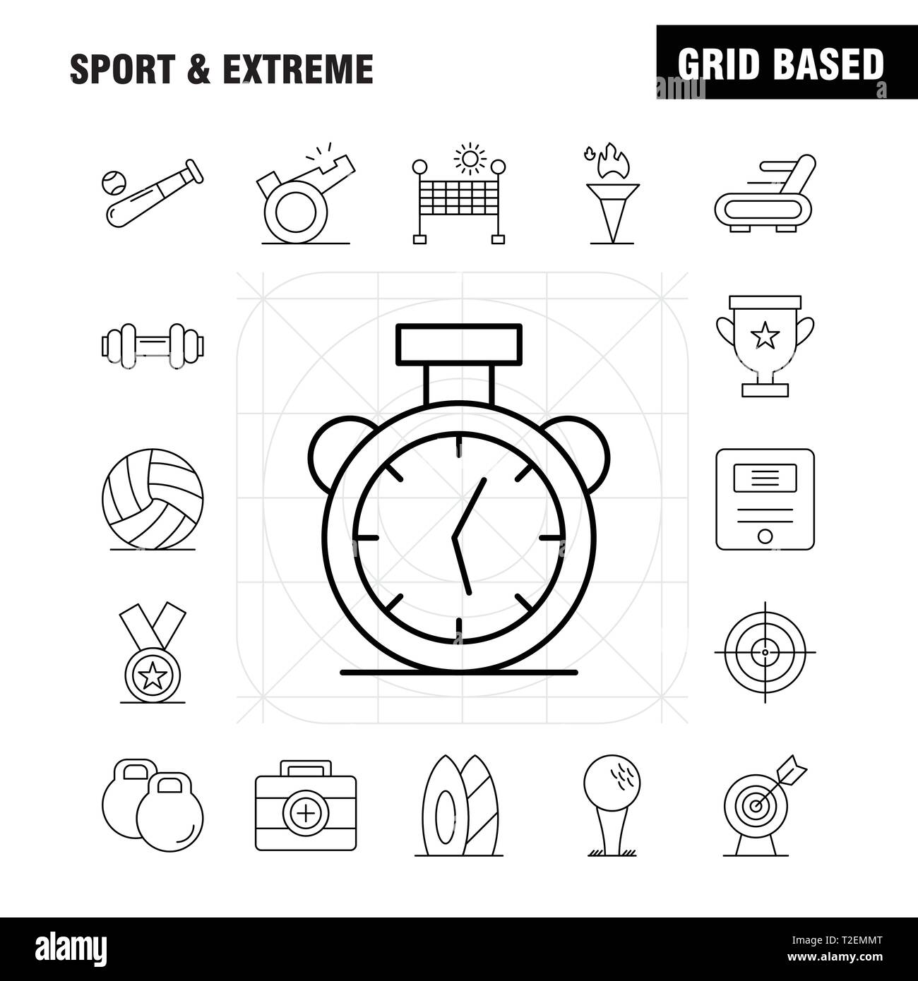 Sport And Extreme Line Icons Set For Infographics, Mobile UX/UI Kit And ...