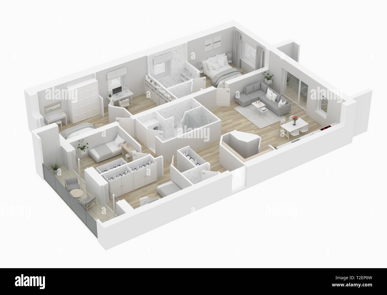 Open Floor Plan Cut Out Stock Images Pictures Alamy