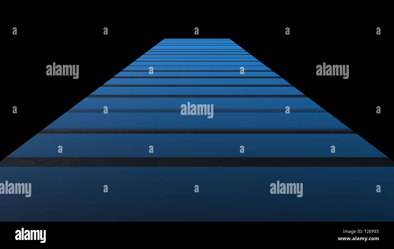 The 3d rendering blue steps to the far way Stock Photo - Alamy