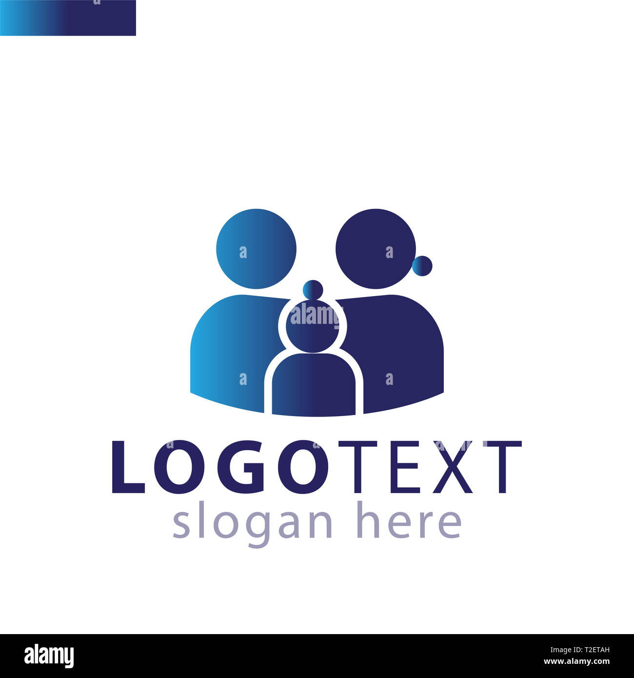 Family people logo icon vector template Stock Photo - Alamy