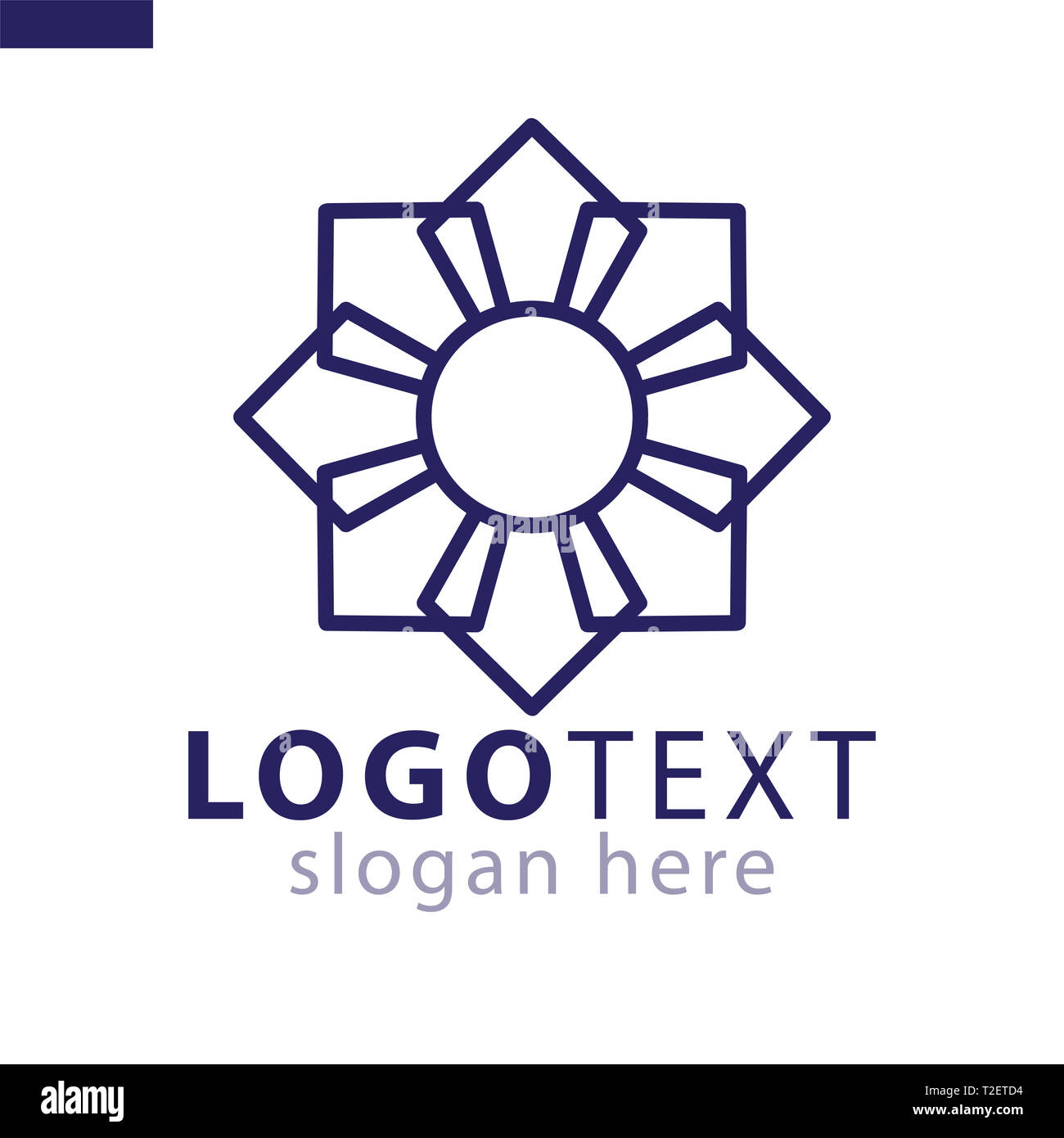 Flower Diamond logo icon vector template Stock Photo