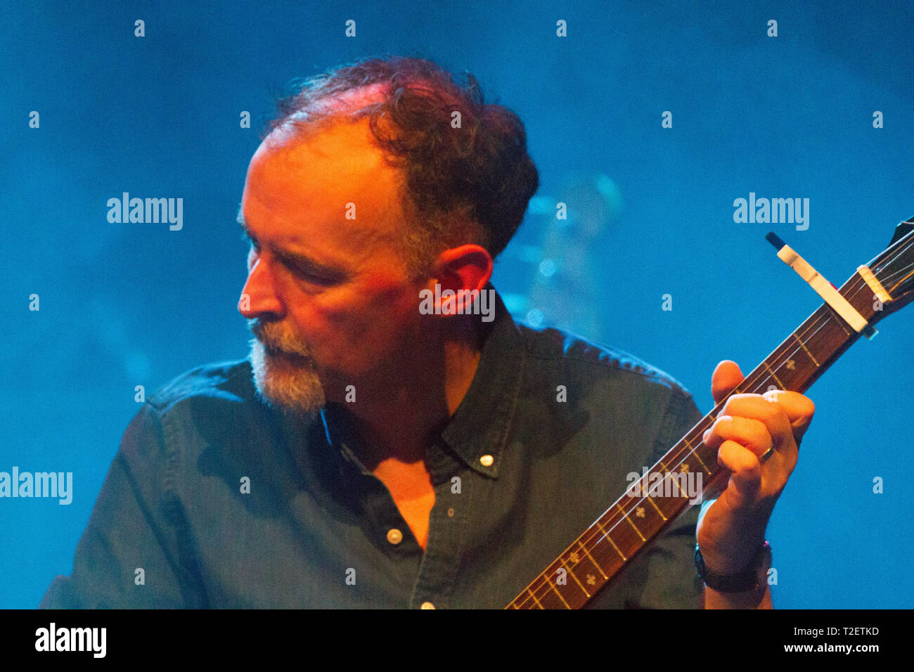 Roy Harper live on stage of the Liverpool Philarmonic 18th March 2019 as part of his fare well tour ,one of the most original singer songwriters to co Stock Photo