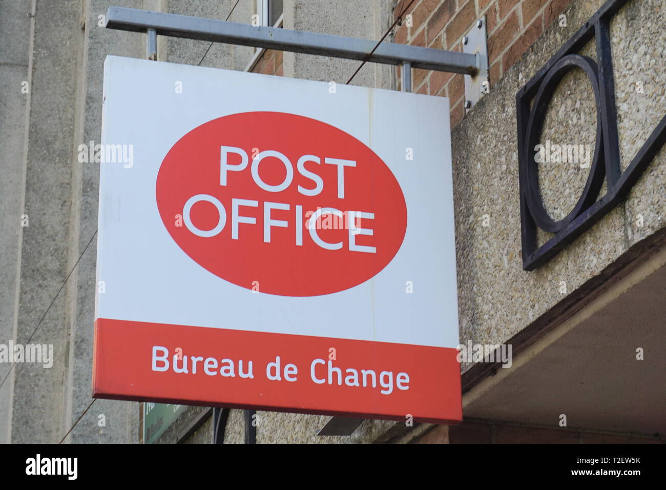 Post office sign in Reading, UK Stock Photo
