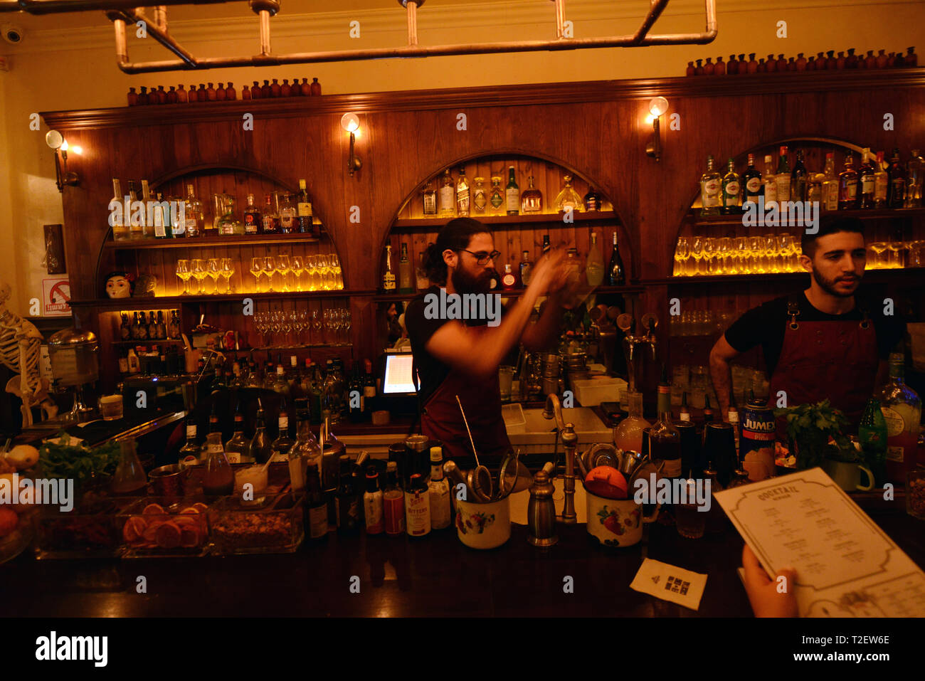 The vibrant Spicehaus cocktail bar in TelAviv Stock Photo Alamy