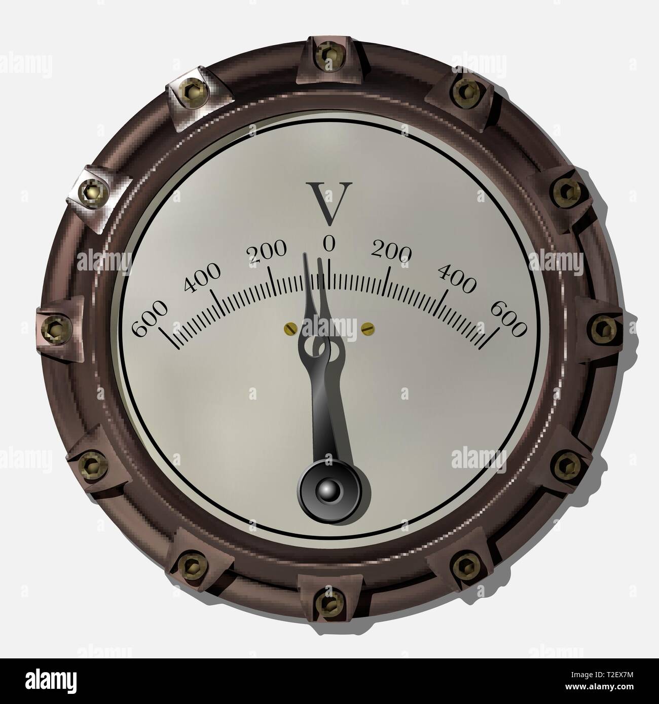 Ancient measuring device in the style of steampunk vector Stock Vector