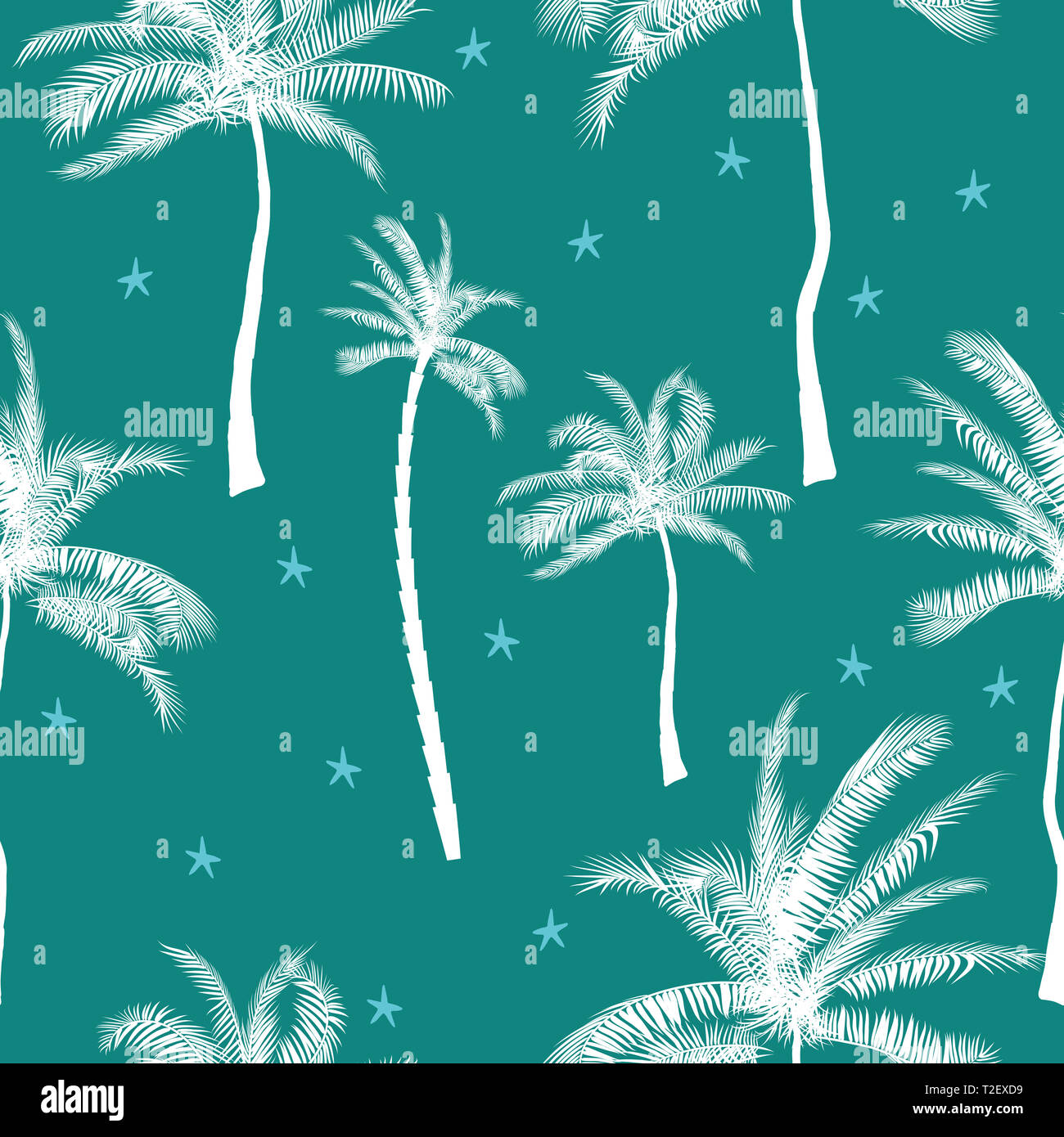 Beautiful bright exotic tropical summer pattern with palm trees ...