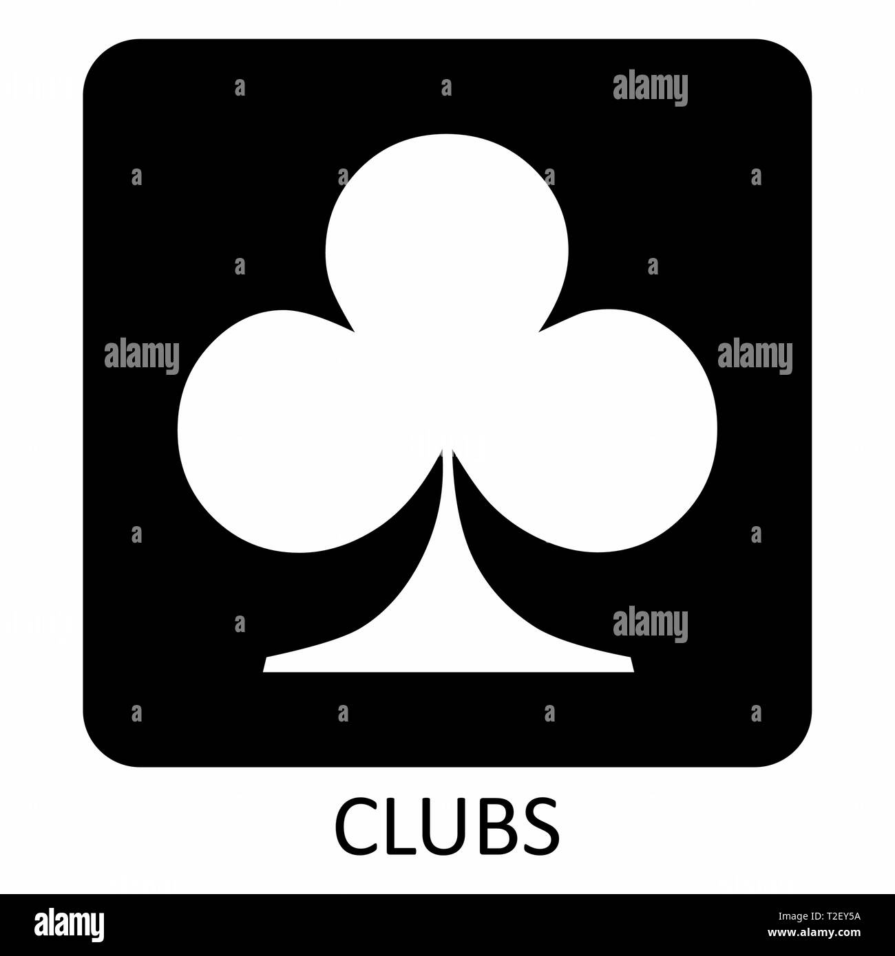 The illustration of a white Clubs suit icon on dark background Stock Vector Image & Art Alamy