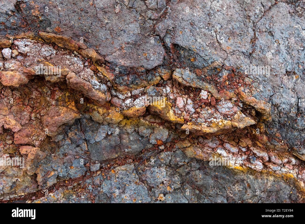 Various colorful rock layers in the rock hi-res stock photography and ...