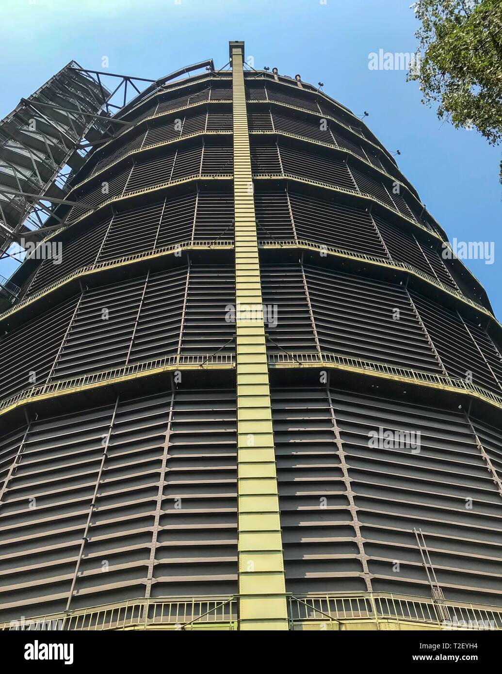 Industrial monument gasometer in oberhausen hi-res stock photography ...