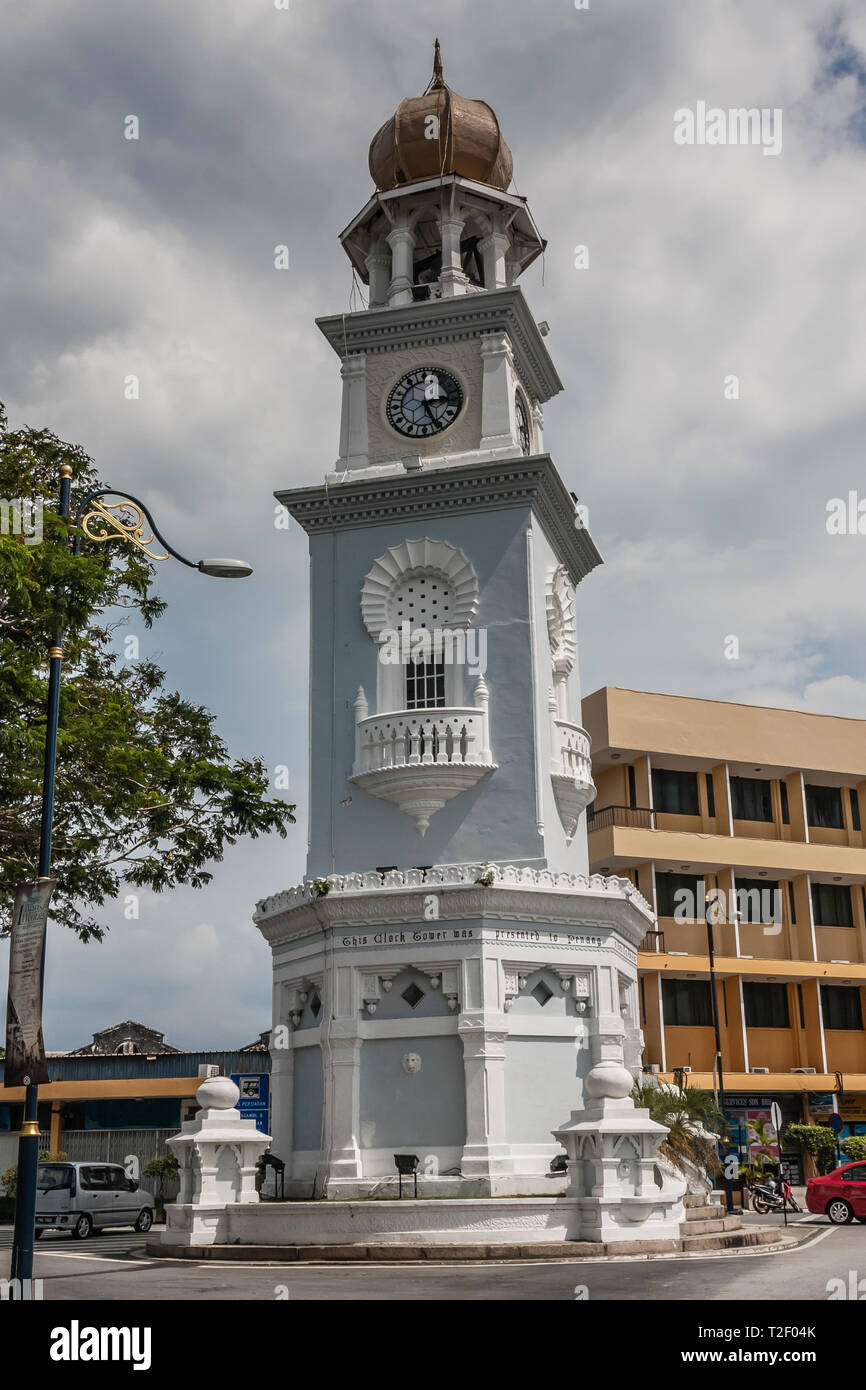 The Jubilee Clock Tower, in Town, Penang, Malaysia, is a Moorish