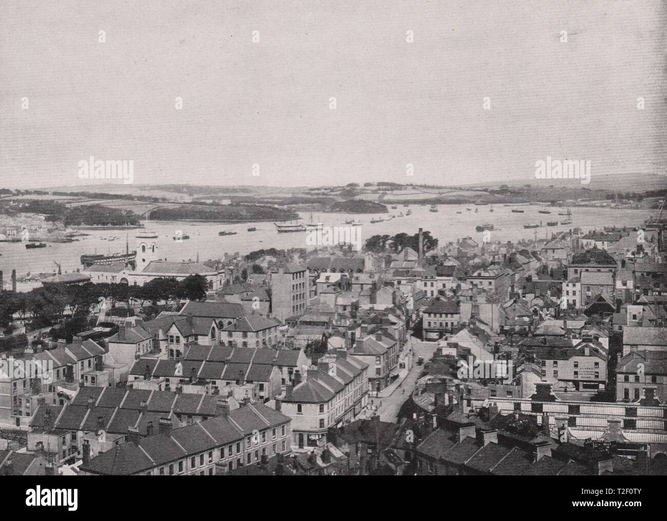 Devonport and the Hamoaze : From The Column Stock Photo
