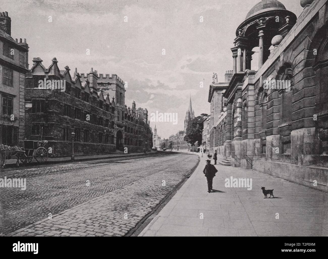 アンティーク　Oxfordの風景　1910 OXFORD CIRCUS,London, looking east about 1910 Stock Photo