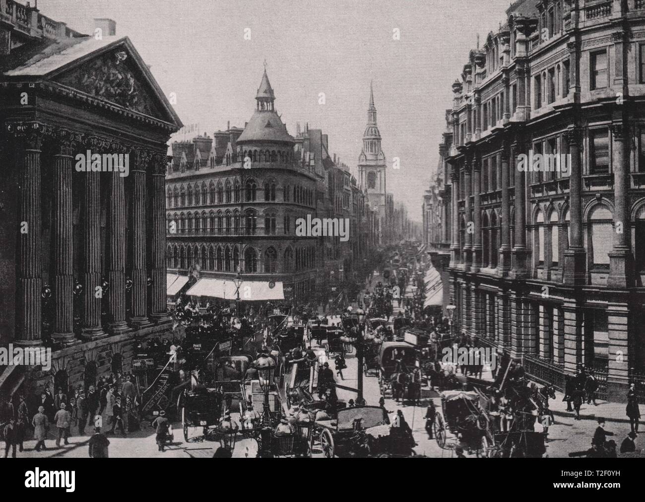 The Mansion House and Cheapside Stock Photo