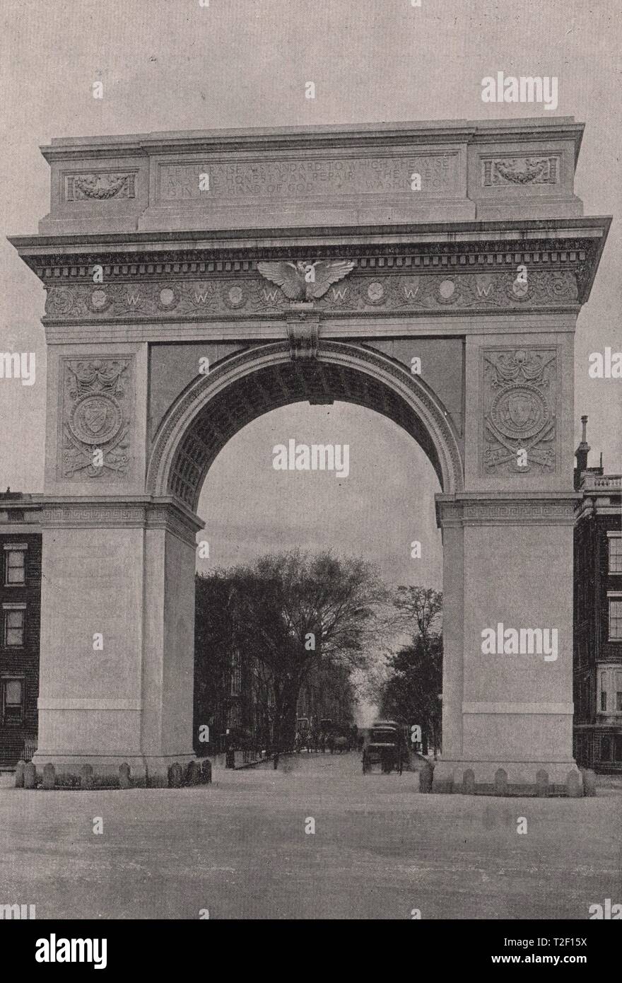 The Washington Memorial Arch-Washington Square, at the beginning of Fifth Avenue Stock Photo