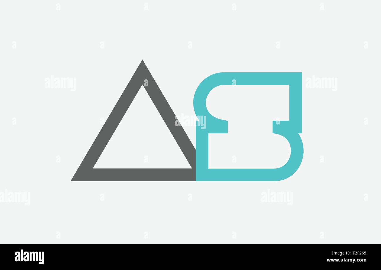 blue grey alphabet letter logo combination as a s design suitable for a ...