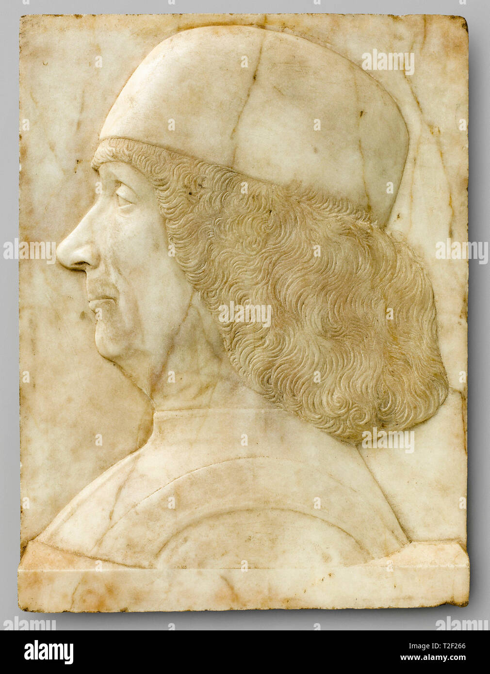 Portrait of Gentile Bellini (1429-1507), Tullio I Lombardo, c. 1500,  sculpture in marble Stock Photo - Alamy