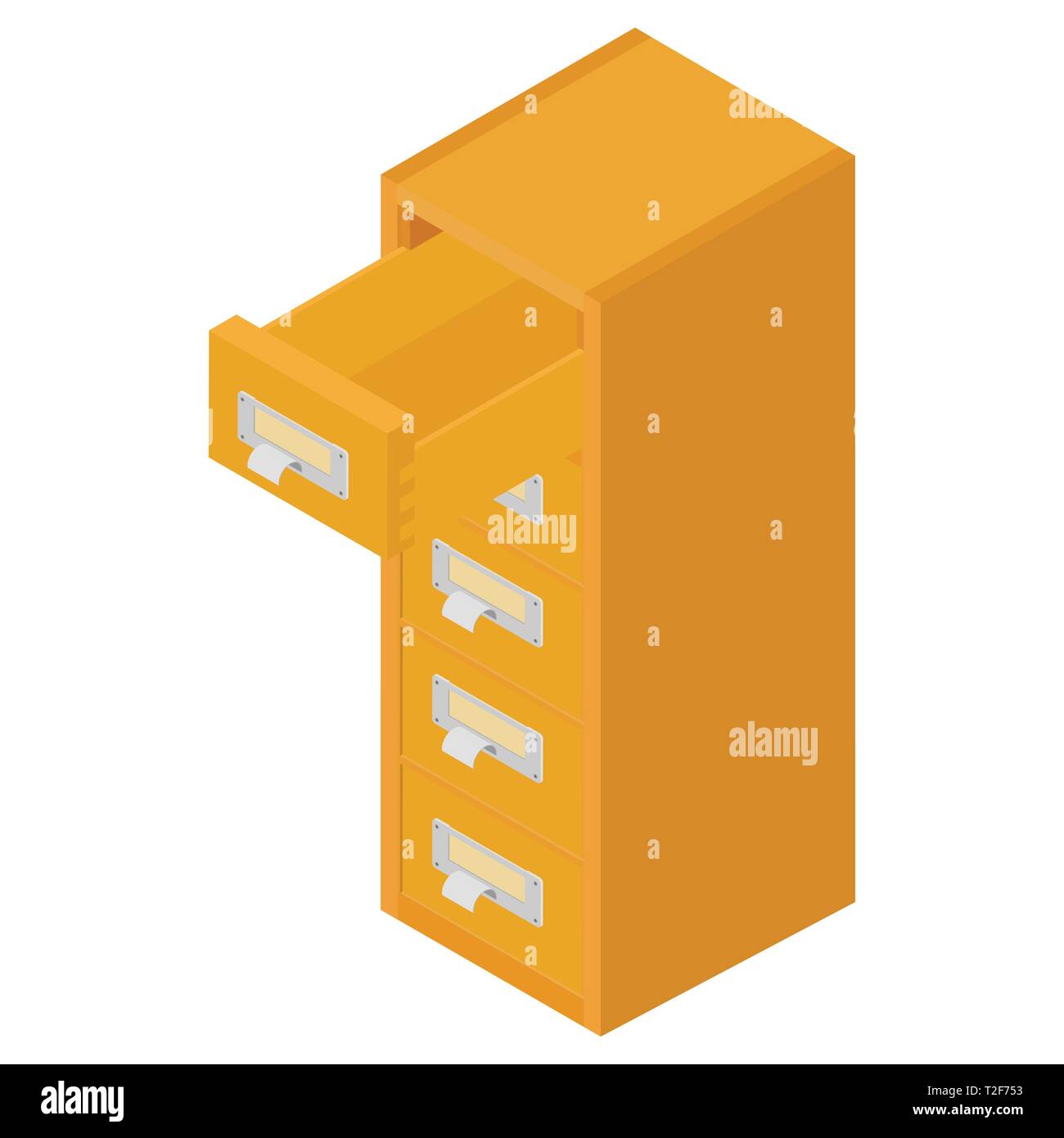 Library or archive reference card catalog. Database, knowledge base concept Stock Vector