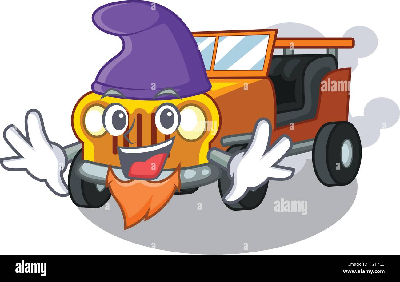 Elf jeep car isolated with the cartoon vector illustration Stock Vector ...