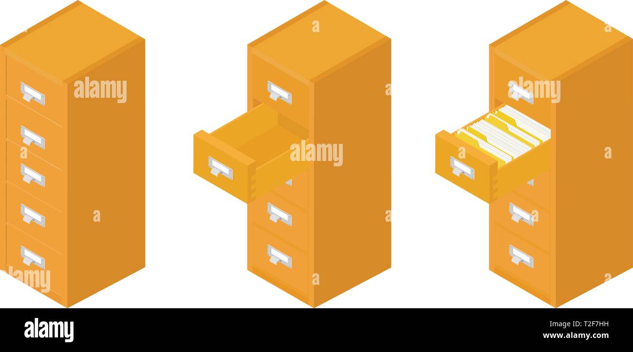 Office files in a filing drawer, business administration and