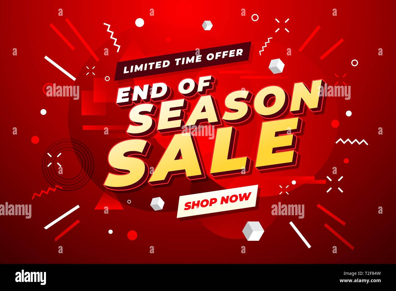 End of Season Sale banner. Sale banner template design Stock Vector Image &  Art - Alamy