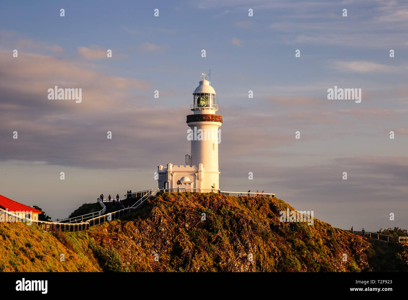 Byron Bay Lighthouse Sunrise Stock Photo Alamy