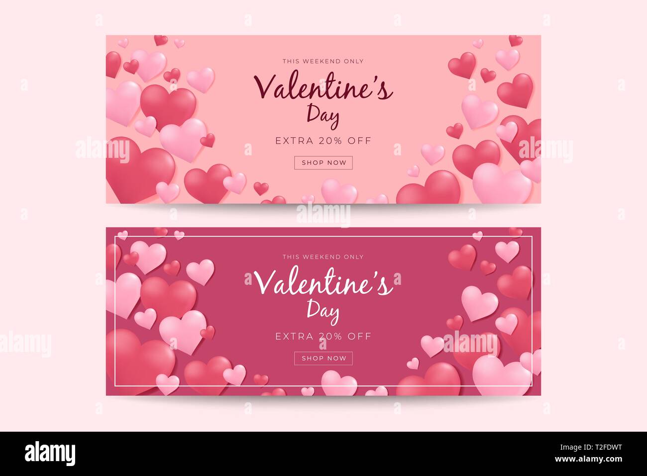 Valentines day shopping pink Stock Vector Images - Alamy