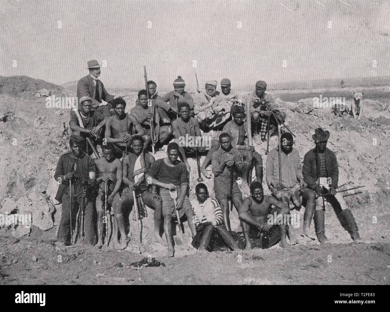 Group of Kaffir Mining Boys Stock Photo