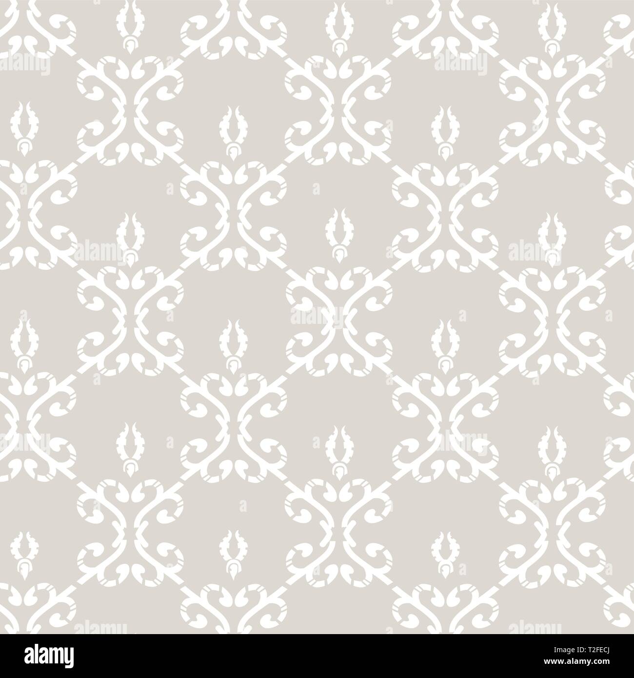 Seamless repeating pattern damask style background illustrations vector ...