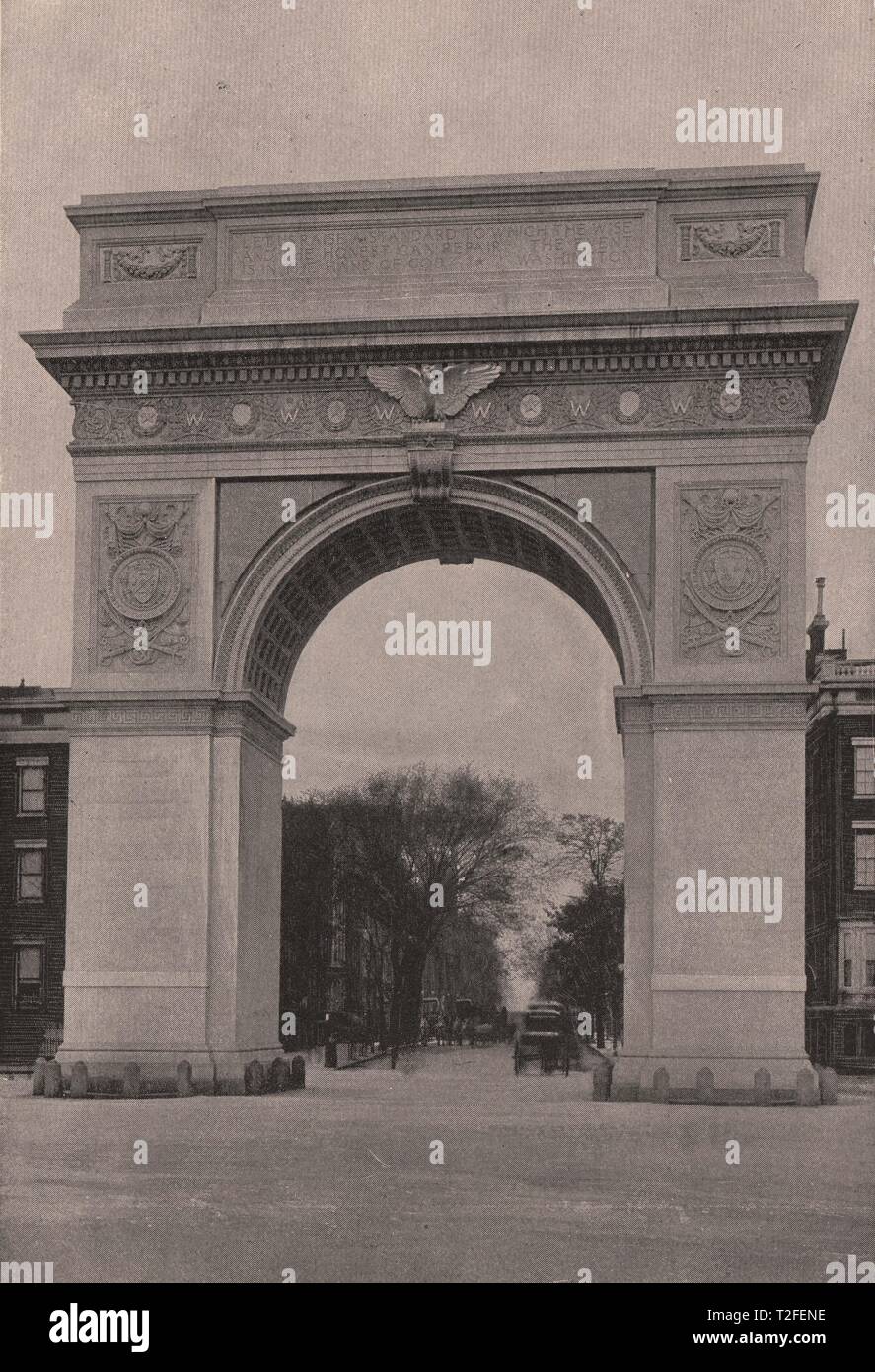The Washington Memorial Arch-Washington Square, at the beginning of Fifth Avenue Stock Photo